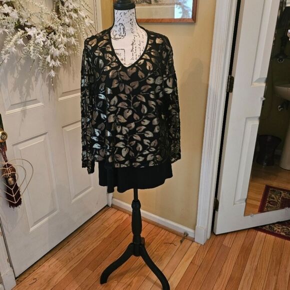 JOSEPH RIBCOFF TUNIC WITH SHEER OVERLAY - Picture 16 of 16